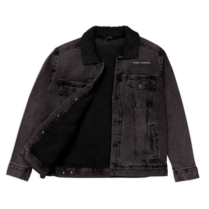 Unisex denims sherpa jacket for fall fashion